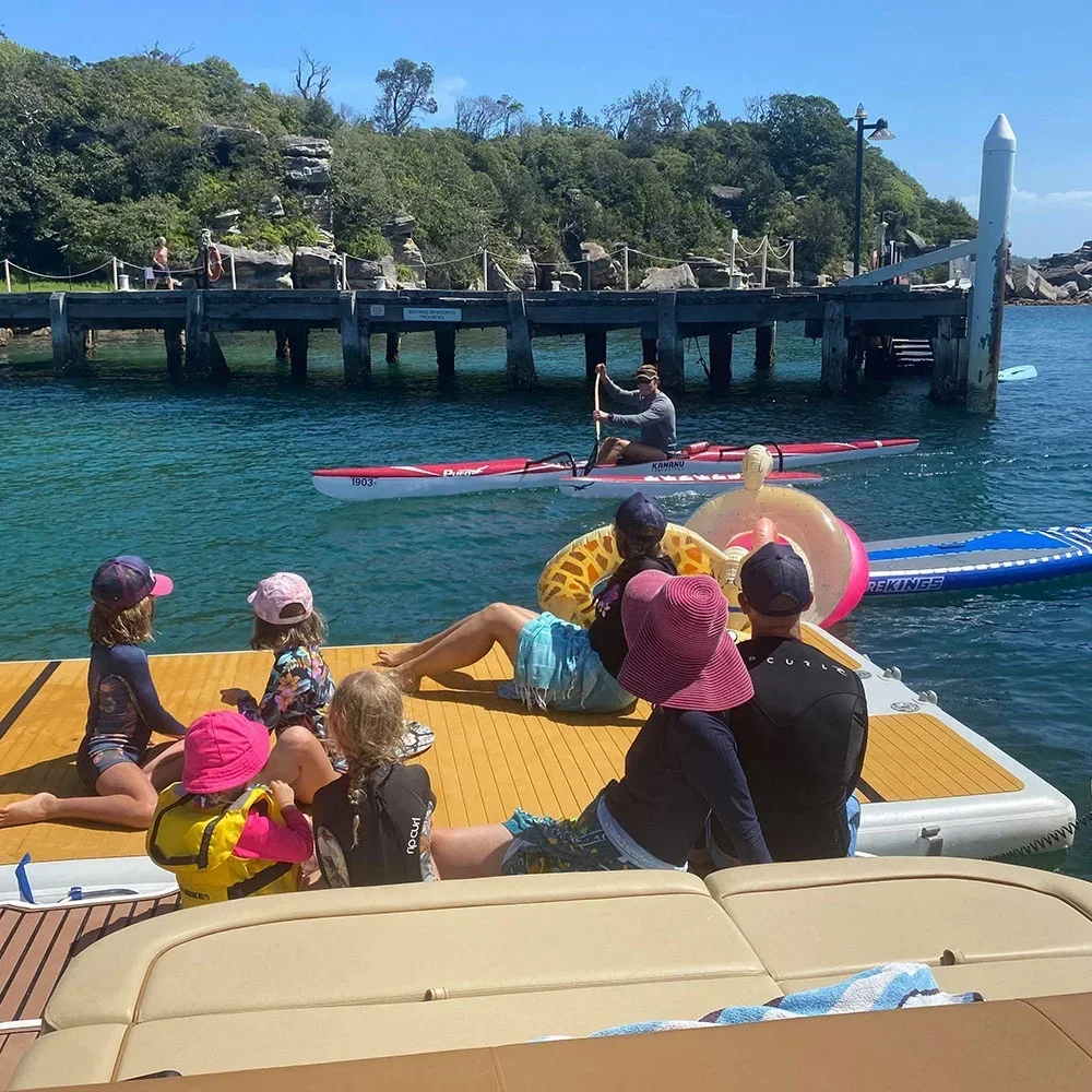 

Inflatable Floating Island, Yacht,Water Platform, Outdoor Sports, Rafting Trip, Portable and Foldable, Made of PVC, Paddleboards