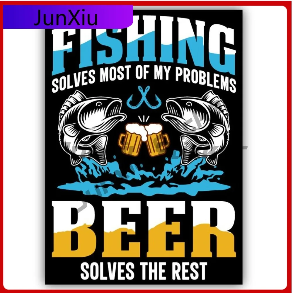 

Fishing Beer Vinyl Sticker Funny Adult Humor Waterproof Decal Scratch-proof Exterior Car Decals Stickers Bumper Mirror Windows