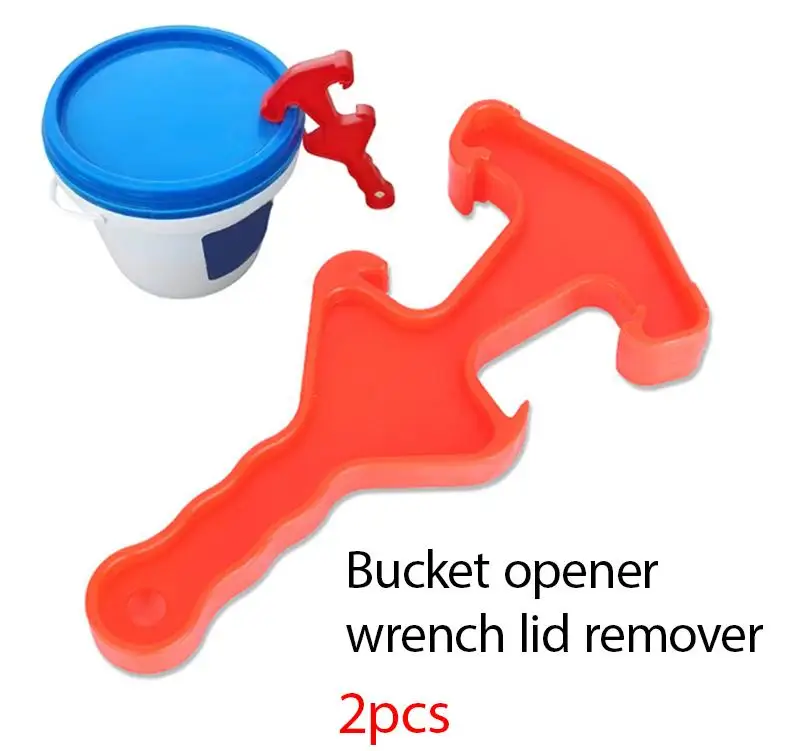 2Pcs Bucket Lid Opener Wrench Plastic Pail Lid Remover Double Head Can Opener Tool for Paint Oil Waterproof Bucket