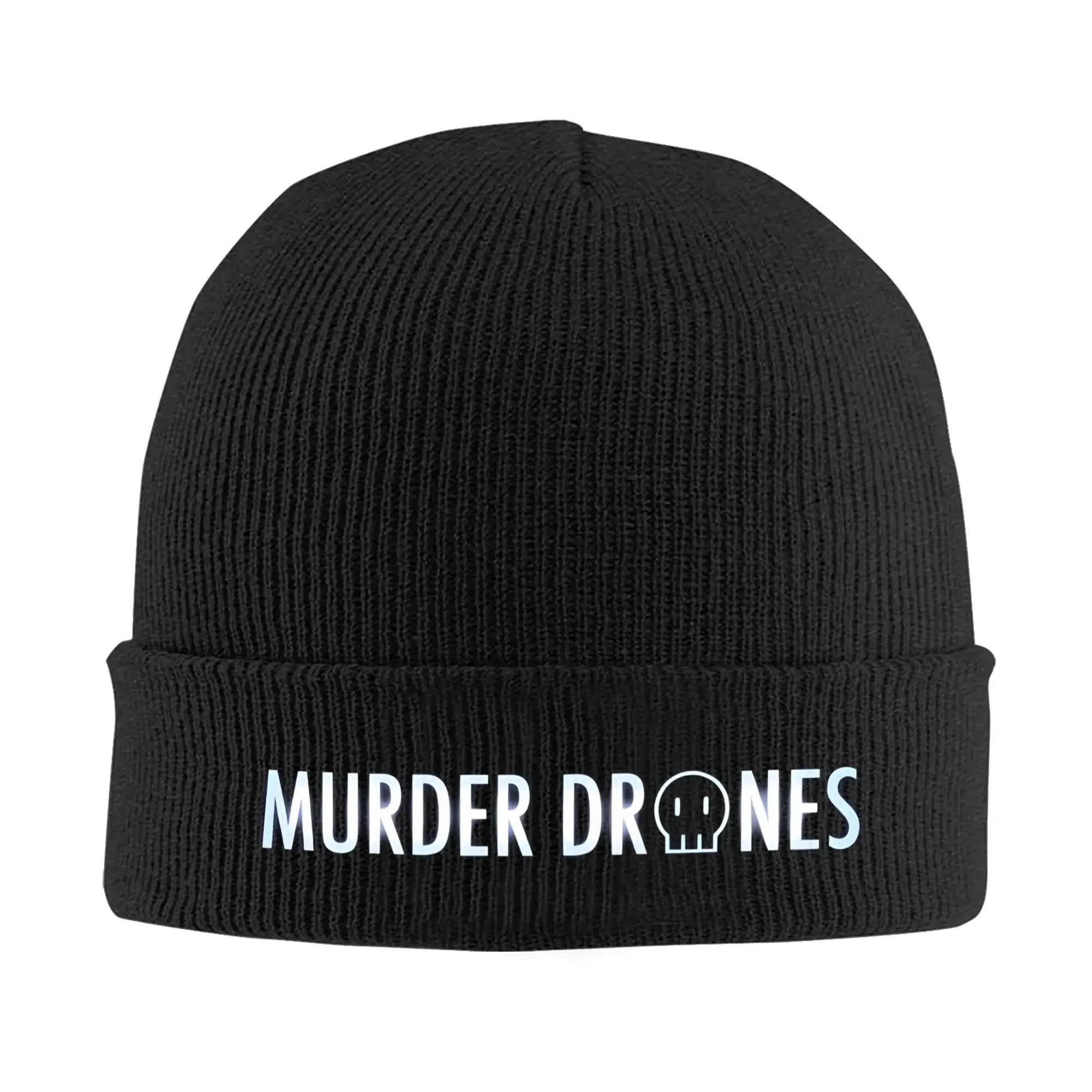 Cartoon Murder Drones Logo Knitted Hat Autumn Winter Beanies Warm Anime Drone Killer Cap Men Women Acrylic Hip Hop Skullcap