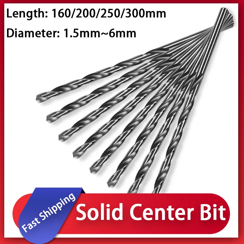 

Удлиненное сверло из быстрорежущей стали 2-6 мм, кольцевая пила, резак для сверления стали, металлического сплава, деревообрабатывающие инструменты, длина 160/200/250/300 мм