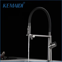 KEMAIDI Kitchen Sink Faucet with Pull Down Sprayer 3 in 1 Water Filter Purifier Faucets Brass Drinking Water Faucet Mixer Tap