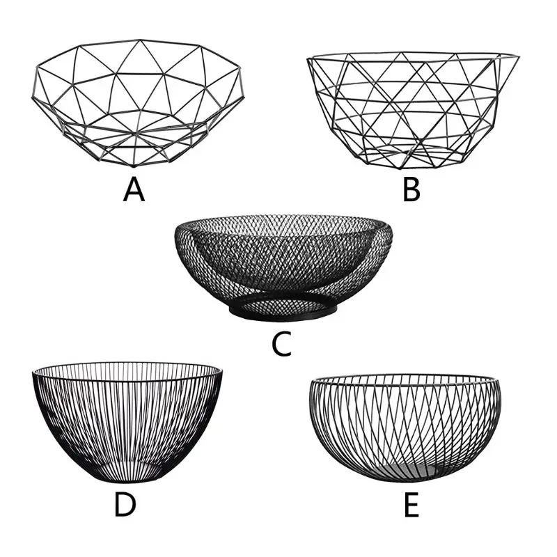 Metal Fruit Vegetable Storage Bowls Kitchen Egg Baskets Holder Nordic Minimalism N12 20 Dropship