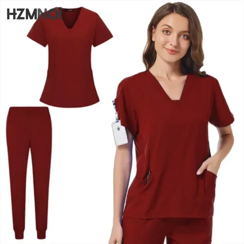 متعدد الألوان مستشفى طبيب عمال للجنسين قصيرة الأكمام الصيدلة ممرضة موحدة جراحة الأسنان عن طريق الفم الزي الرسمي الدعك الطبية مجموعات