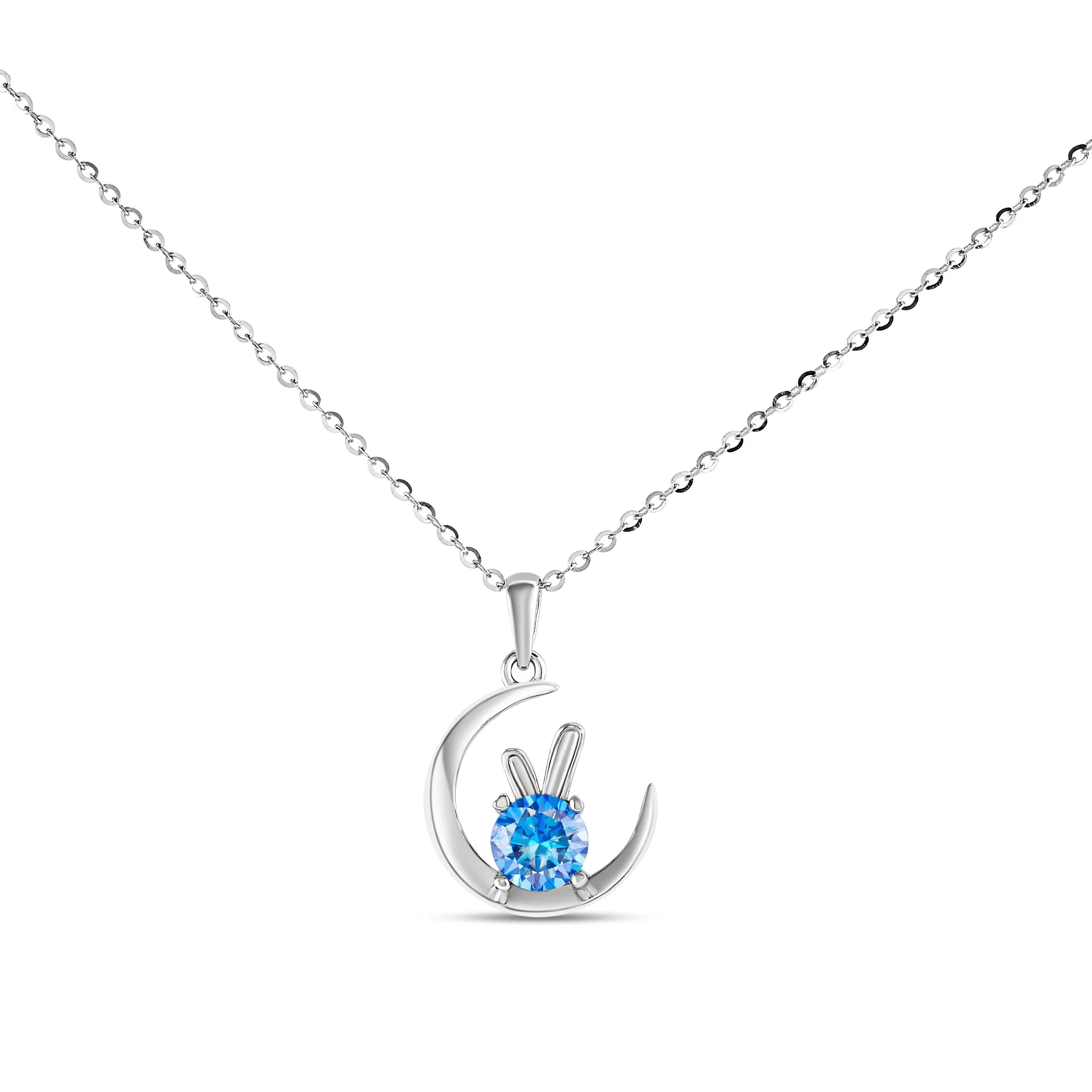 

Женское ожерелье из серебра 100% пробы, с муассанитом 1 карат