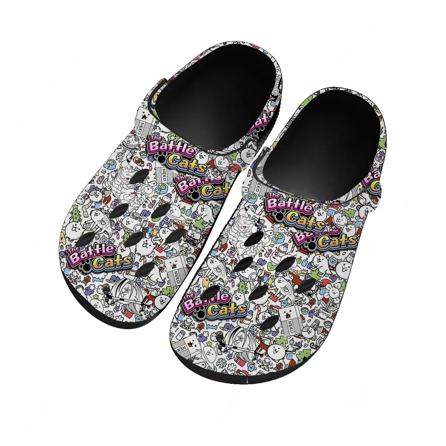 The Battle Cats Water Shoes Men Women Teenager Comfortable Home Garden Clogs Custom Sandals Beach Breathable Hole Slippers