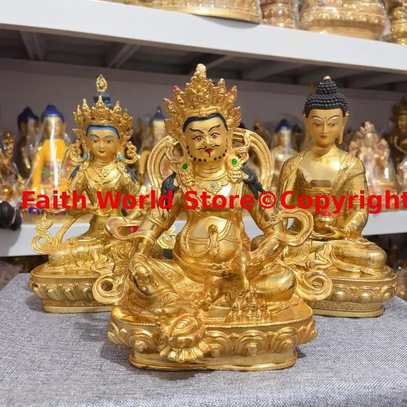 

21cm Wholesale Buddhism supply Shakyamuni Jambhala Vajrasattva Vajra Power buddha Buddha statue HOME Altar worship protection