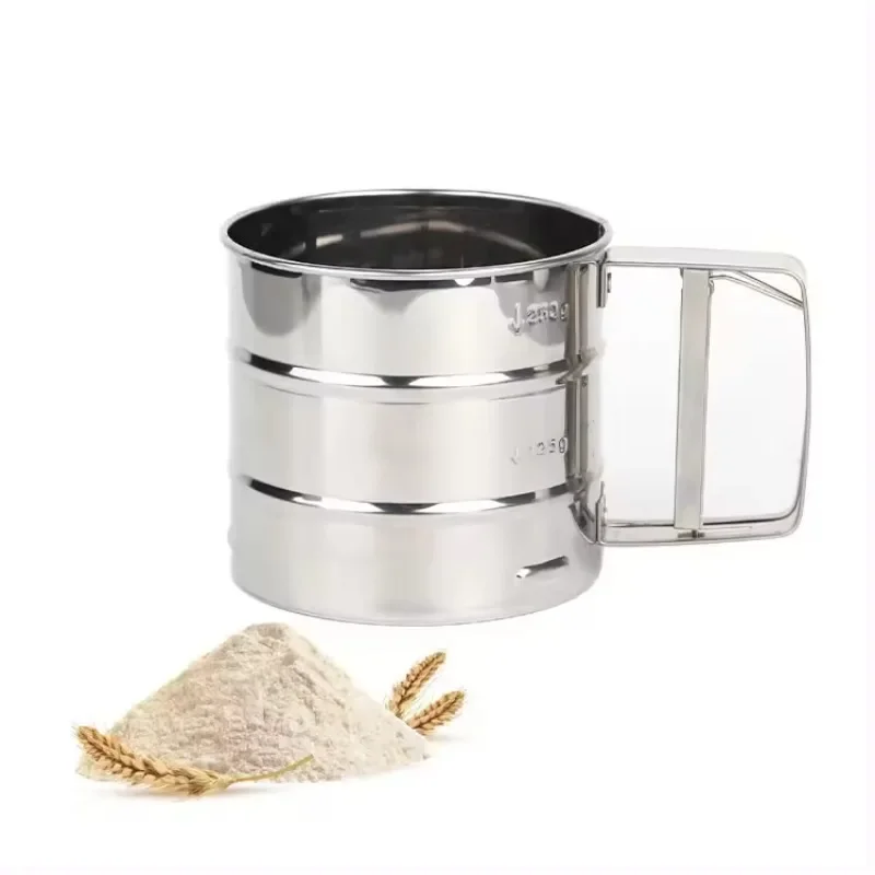 

Pastry Baking Tools Powder Flour Mesh Sifter Cup Baking Icing Sugar Shaker Stainless Steel Sieve Cup Bakeware