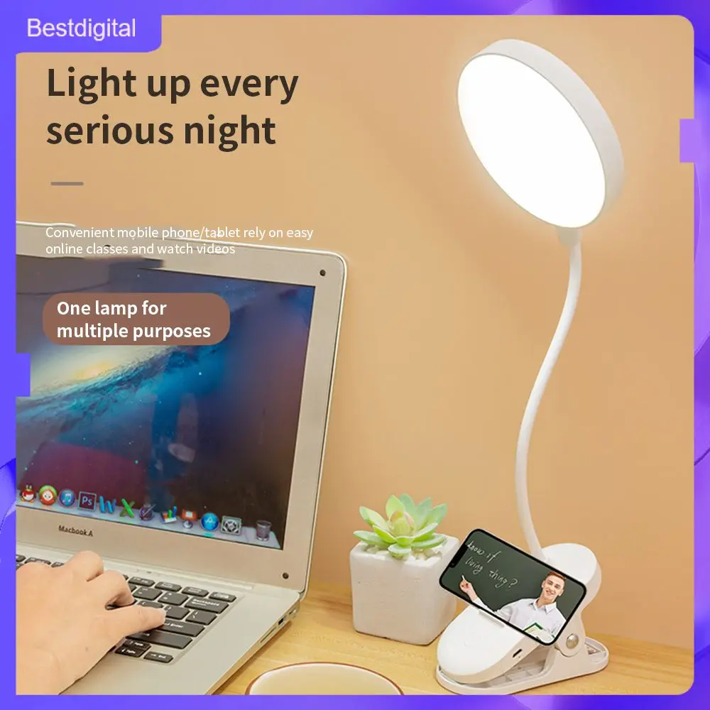 

Led Desk Lamp 3 Modes Clip On Adjustable Usb Rechargeable Table Lamps For Study Reading Office Work Led Lamps Night Reading Lamp