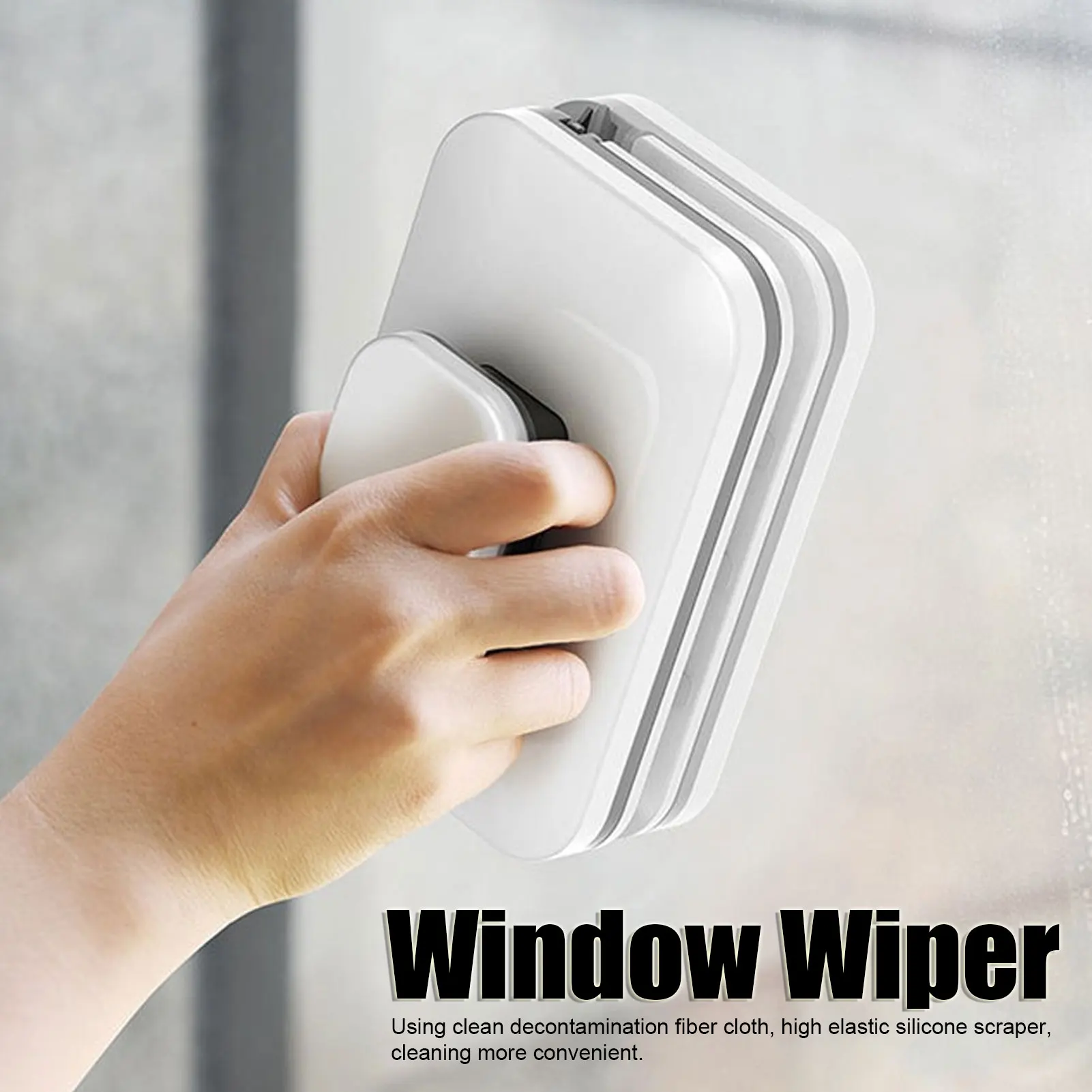 Ajustável Magnetic Window Wiper Cleaner, Double-Side Glass Cleaning Acessório para Uso Doméstico