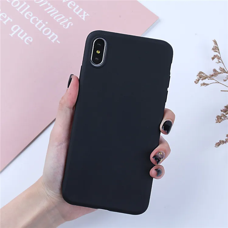 Luxuriöse weiche Rückseite, matte Farbe, Abdeckung für iPhone X XR XS Max, Handyhülle für iPhone 10, XR Xs Max, Silikon-Rückseite – Detail 9