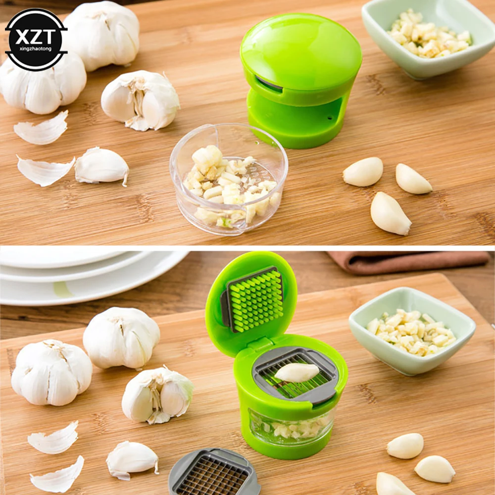 Manual Garlic Press Stainless Steel Garlic Cutter Ingredient Chopper Kitchen Tools Mini Garlic Cutter