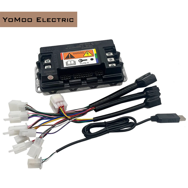 12FET VOTOL EM50-4 48V-72V BLDC PMSM Sine Wave Controller With DN7 ONE-LIN Display For 800W-2000W Electric Dirt Bike Scooter
