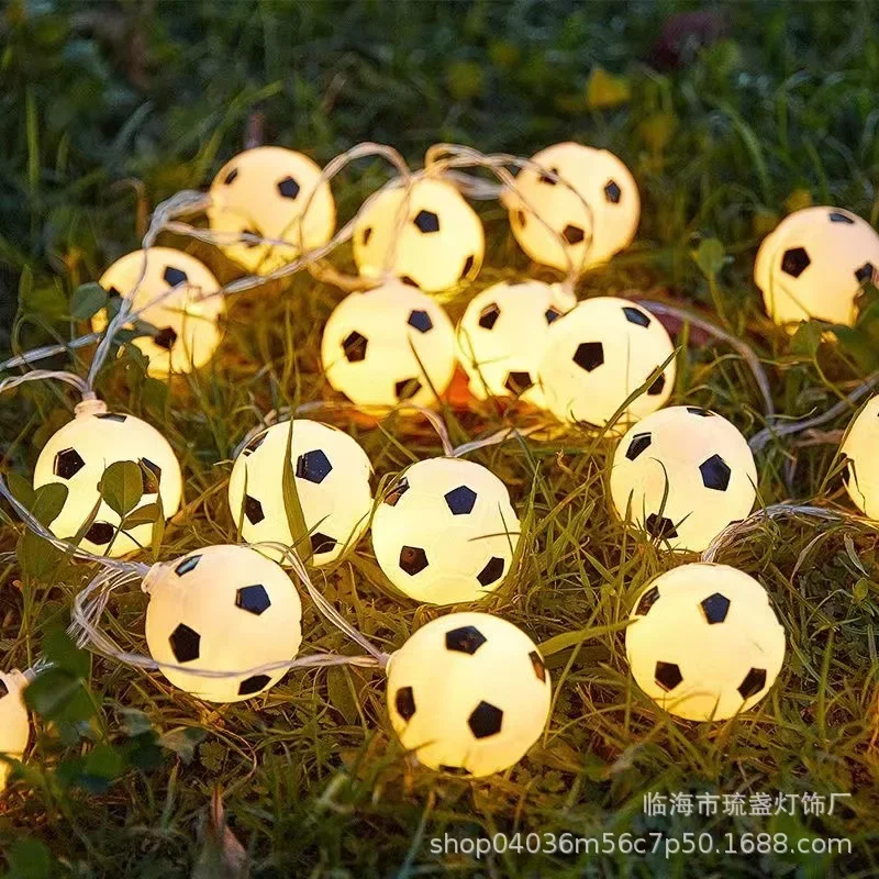 

Football Sport Theme String Lights Mix Baseball Basketball Soccer Shaped Light String LED Night Hanging Lights Room Decoration