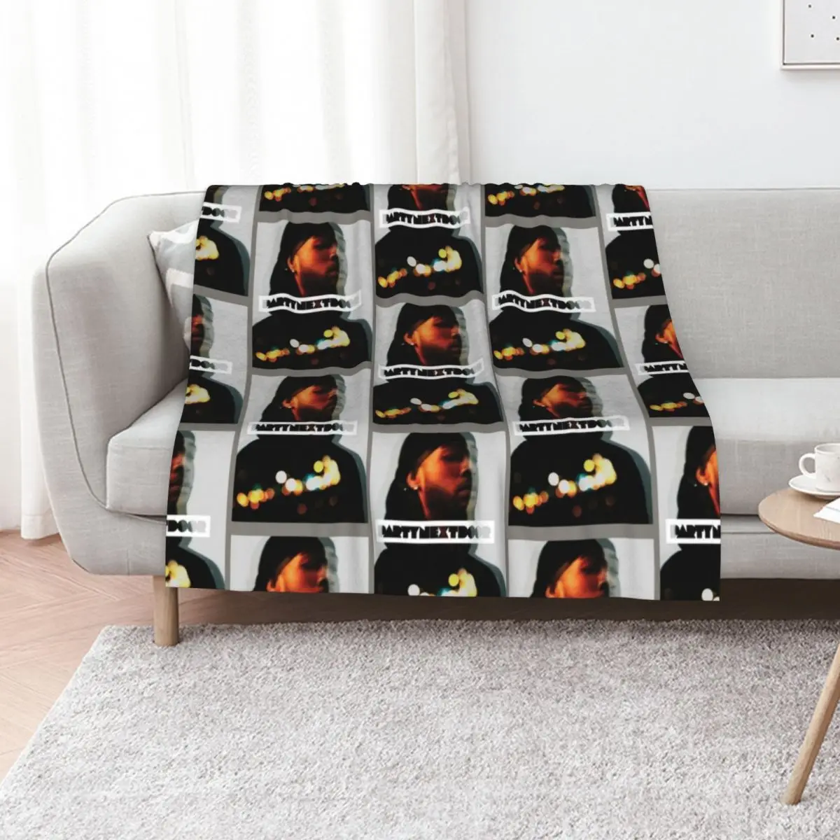 

Partynextdoor Album Cover Throw Blanket Plaid on the sofa Decorative Sofa Shaggy Thins Blankets