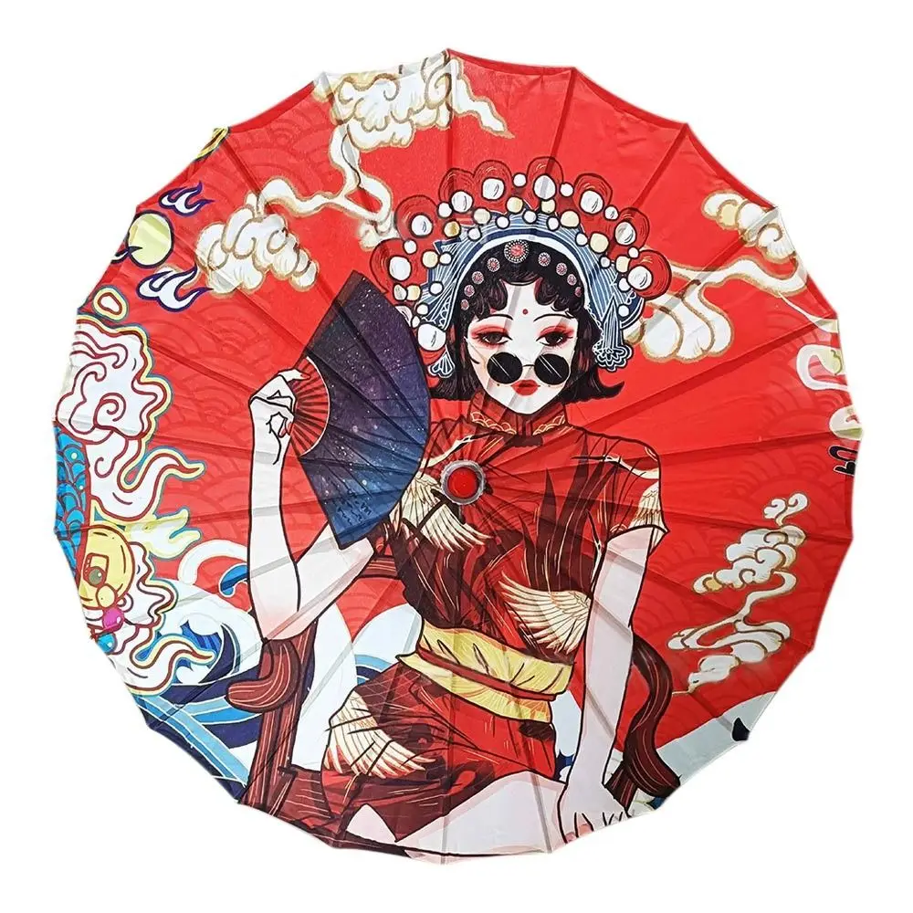 Chinese Antique Style Oiled Paper Umbrella 7 Colors Costumes Photography Umbrella Women Decorative Umbrella Dance Performance