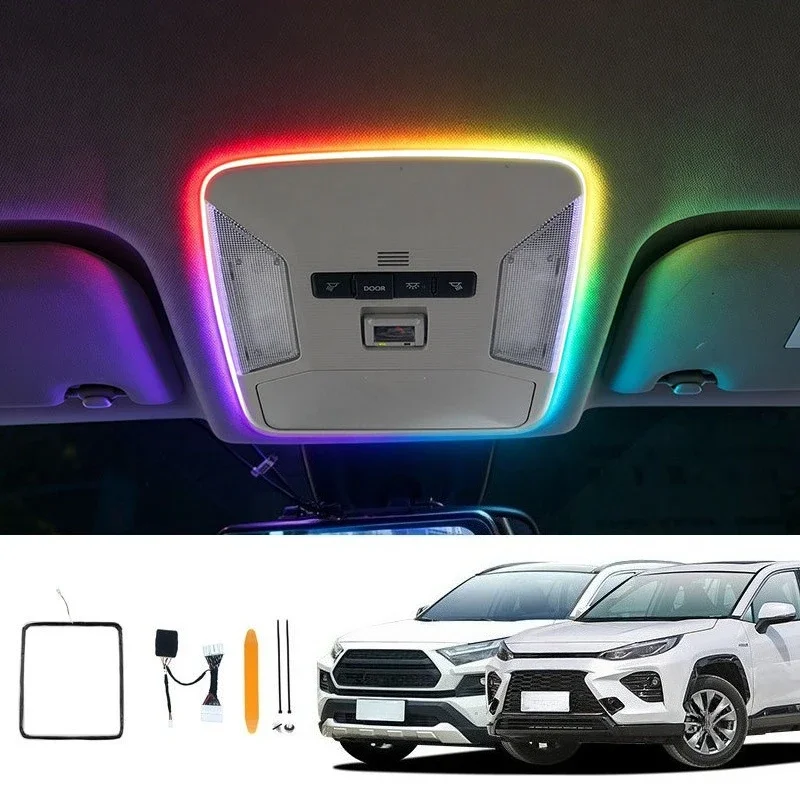 Car Roof Surround Chromatic Ambient Light App Control Interior Atmosphere Decorative Lamp Accessories For Toyota RAV4 2020-2025 detail image 1