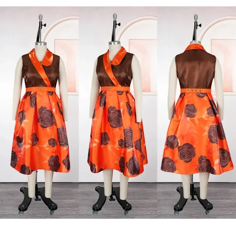 

Elegant plus Size African Dashiki Ankara Dress for Women 2026 Africa Clothing Wedding Party Robe Office Lady Outfit
