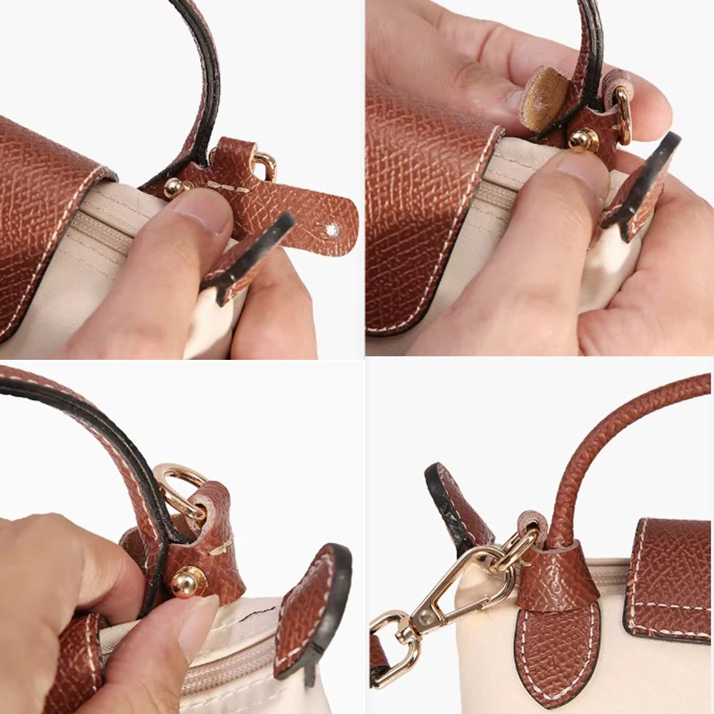 Leather Crossbody Bag Strap Replacement for Longchamp Mini Adjustable Shoulder Strap Without Punching Modification Bag Accessory