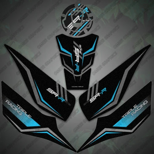 Imagen 1 del producto Protector de almohadilla de depósito para motocicleta 3M, pegatina esmerilada, calcomanías, accesorios para CFMOTO CF MOTO 675SR-R 675 SR-R