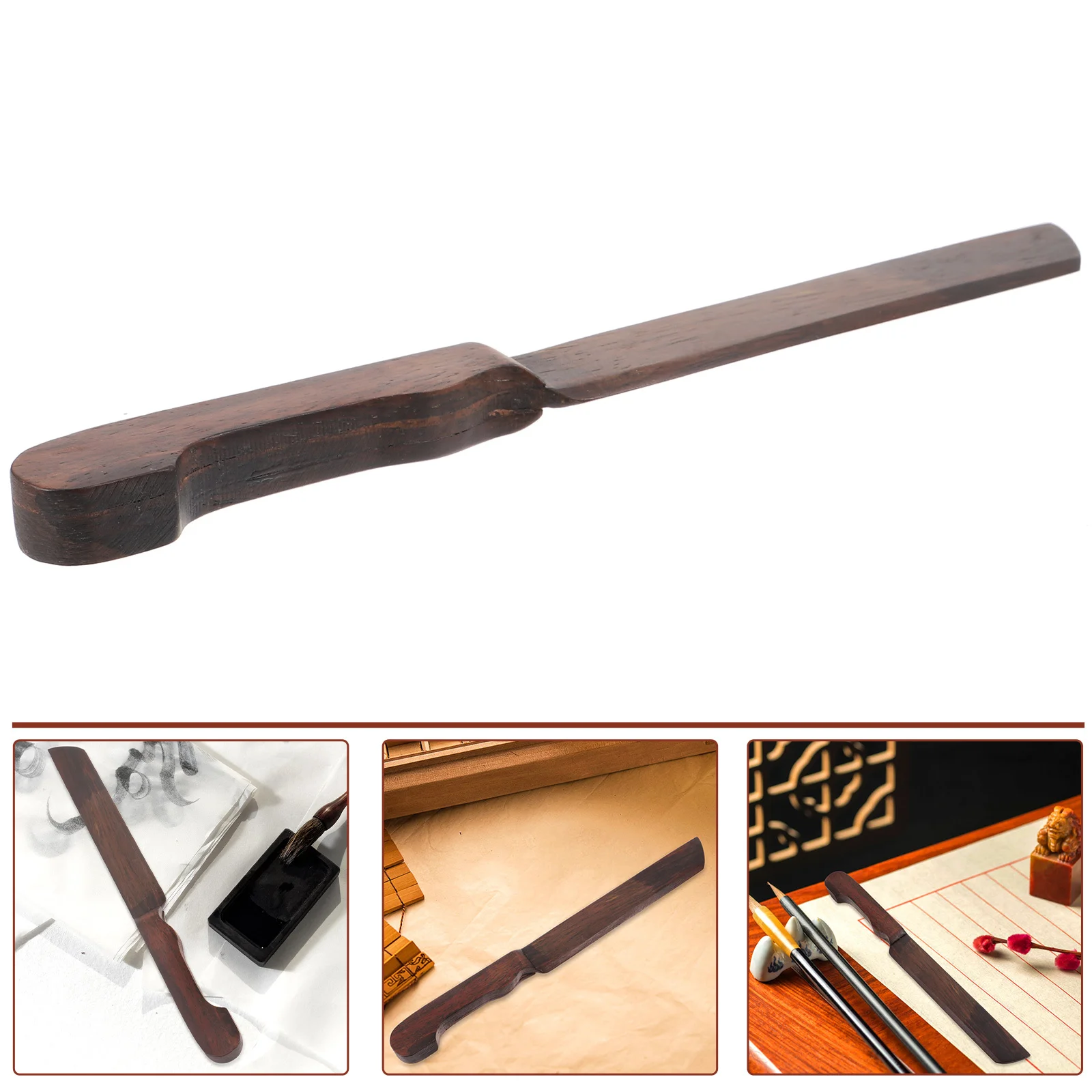 فتاحة حروف خشب الصندل قطع الورق الخشبي لصناديق المغلفات الأرز الخط الفن الحرفية مكتب أداة الاستخدام المنزلي #1