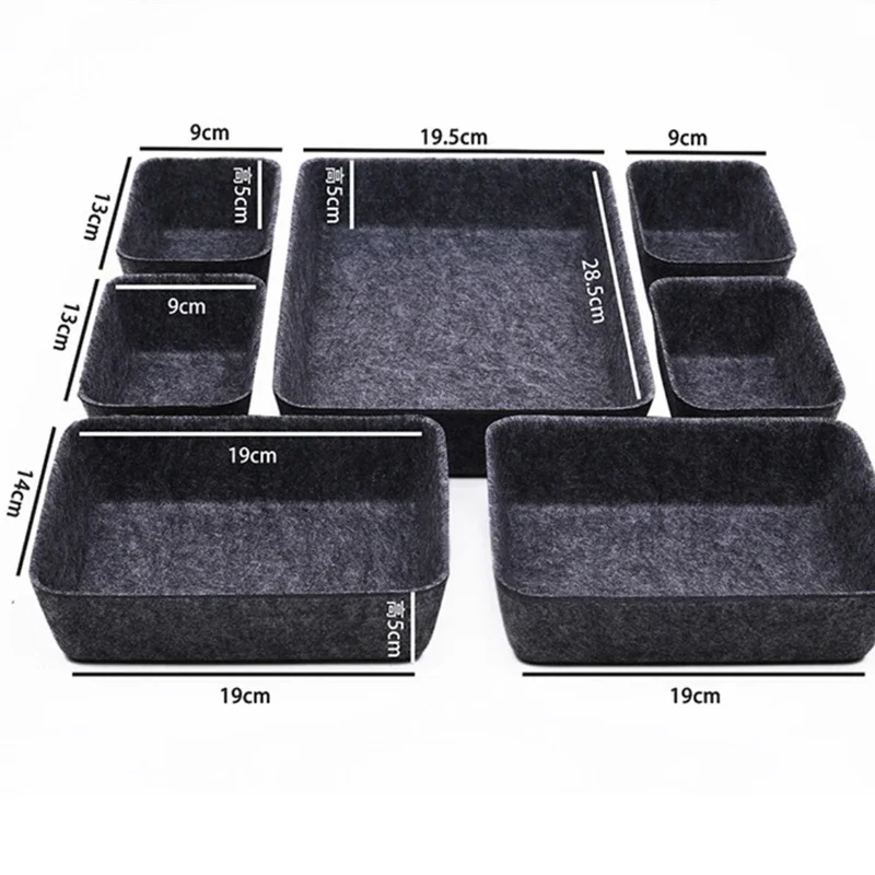 Sundries Makeup Storage Box Office Stationery Drawer Organizer Desktop Snacks Food Container Tool ,7Pcs/Set view 5