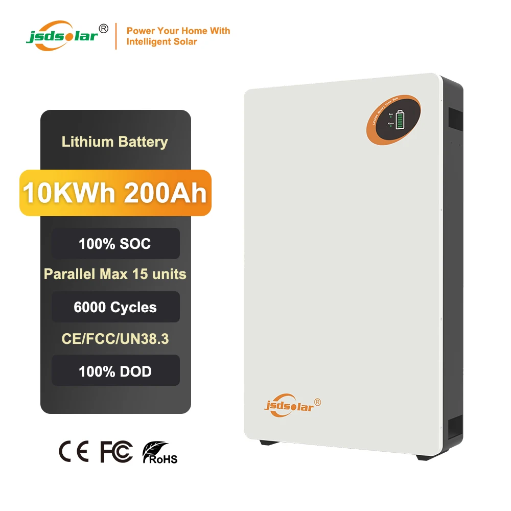 Jsdsolar Lithium Battery 10kWh 200ah 48V Lifepo4 Powerwall Battery