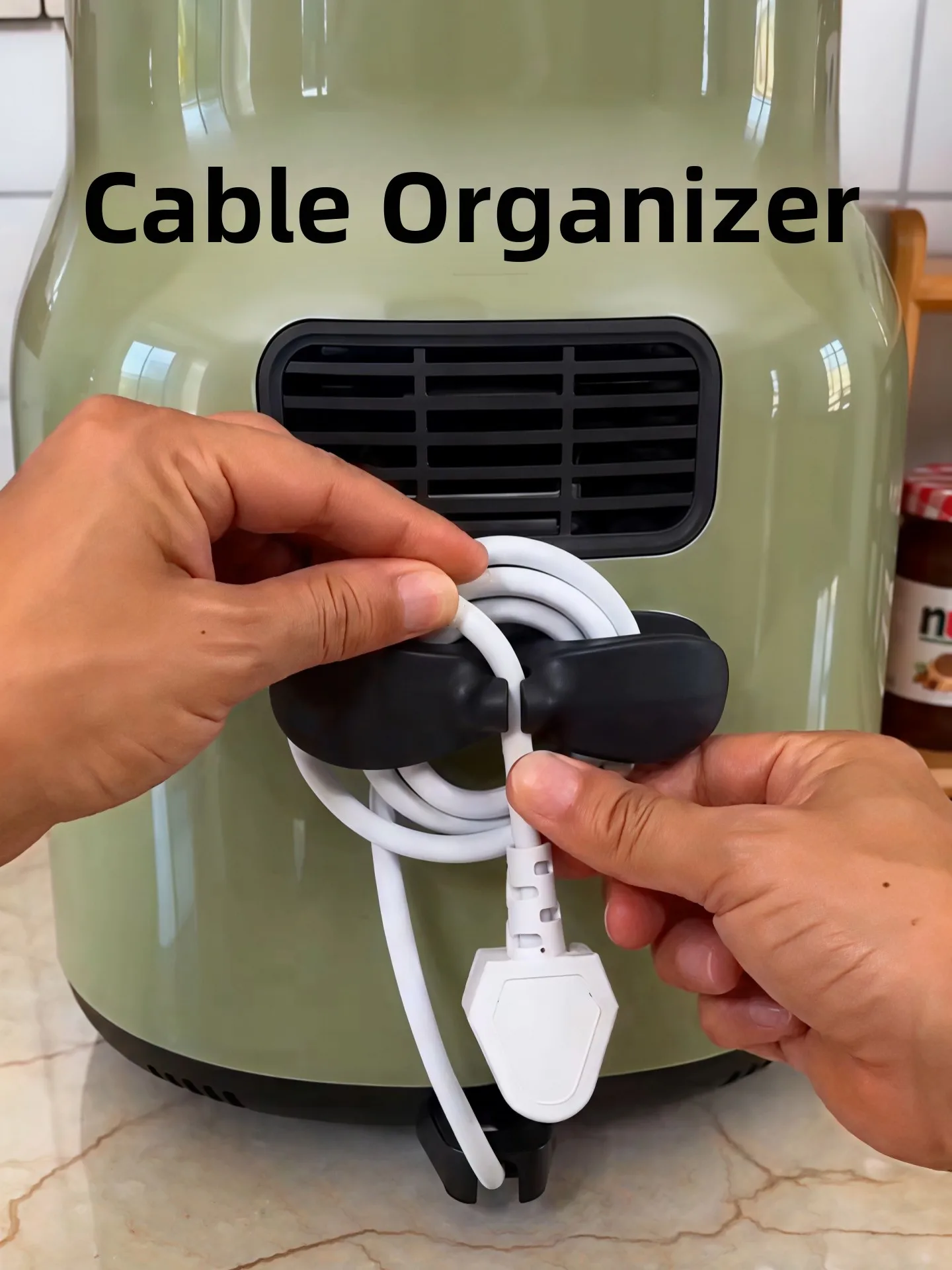 Home Use Power Cable Organizer Kitchen Appliance Cord Wrangler No Drilling Needed Cord Clasp Fixed Cable Coiling Device