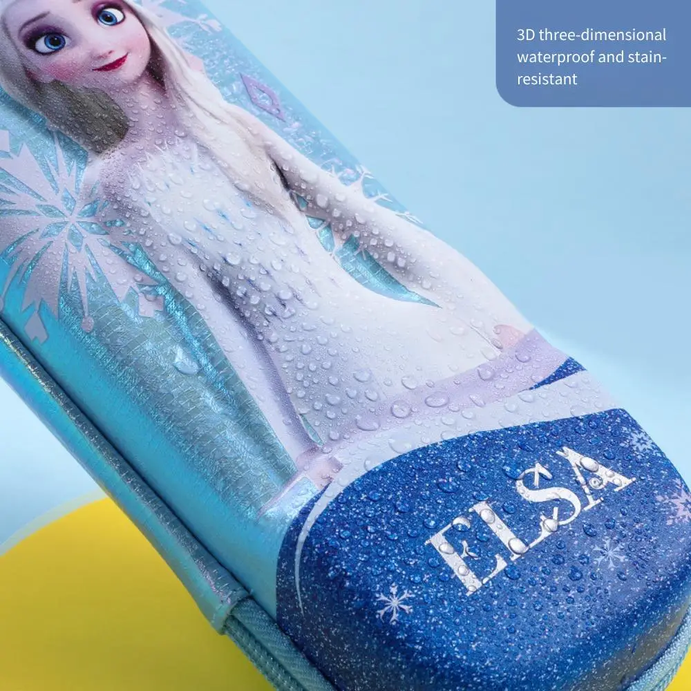 Disney Frozen Pencil Case Girl Student Cute Cartoon Stationery Box Large Capacity Resistant To Fall Pen Bag School Supplies