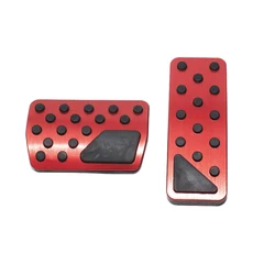 Alumium Alloy Car Gas Brake Pedals Cover for Jeep Grand Cherokee,for Dodge Durango 2011-2021 Red Car Foot Pedal Pads Covers