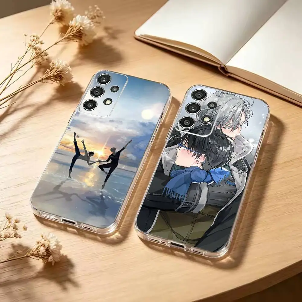BL Anime Y-Yuri on Ice Phone Case Transparent Soft case For Samsung S25,S24,S21,S22,S23,S30,Ultra,S20,Plus