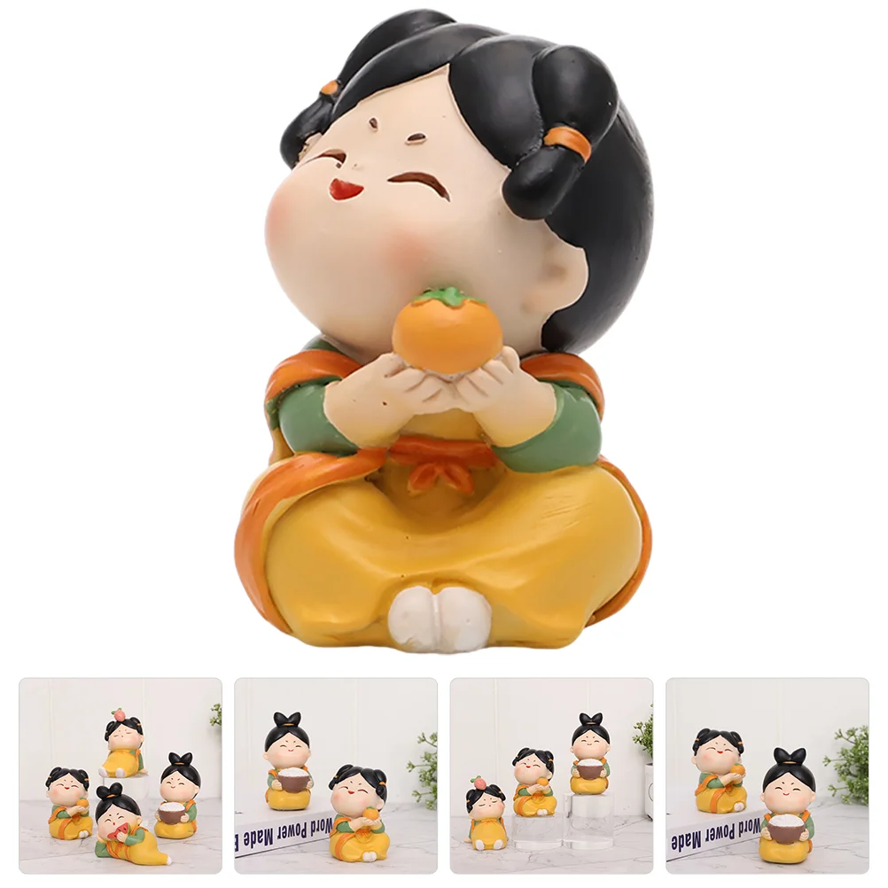 Outdoor Tang Ladies Ornaments Miss Cake Decorations Chinese Resin China Cartoon Figurine