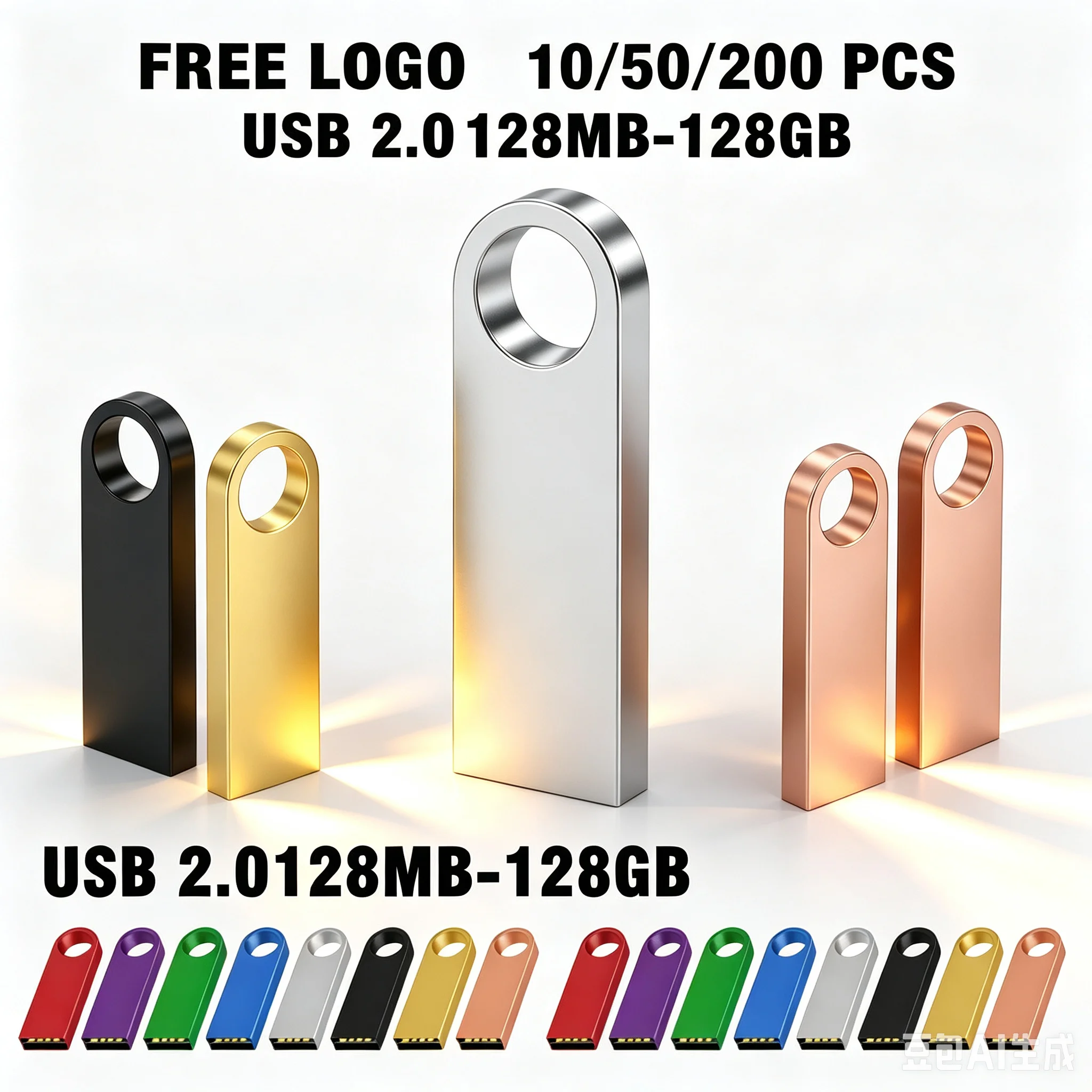 10/50/200PCS Custom Pen Drive 1GB 2GB 4GB 8GB 16GB 32GB 64GB High Quality USB Stick 2.0 Memory Stick Memory Flash Drive Pendriv