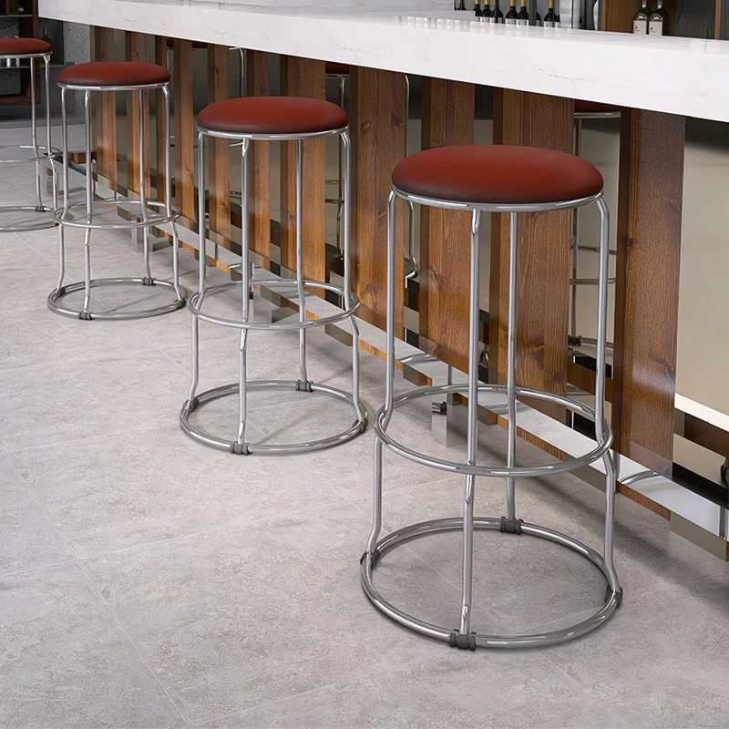 Modern Space Savers Industrial Bar Stools Dining Nordic Reception Desk 2PCS Accent Relaxing Taburetes De Bar Semi-bar SY50GM