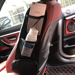 Car Seat Organizer Multi Pocket Drink Holder Mesh Pocket Styling Phone Holder Tool Car Seat Side Storage Hanging Bag
