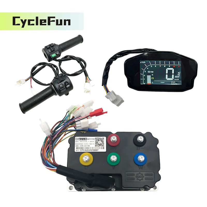 FarDriver DC 190A ND72360 3000W Controller BLDC With DKD Speedometer and T08 Combination Switch For Electric Scooter