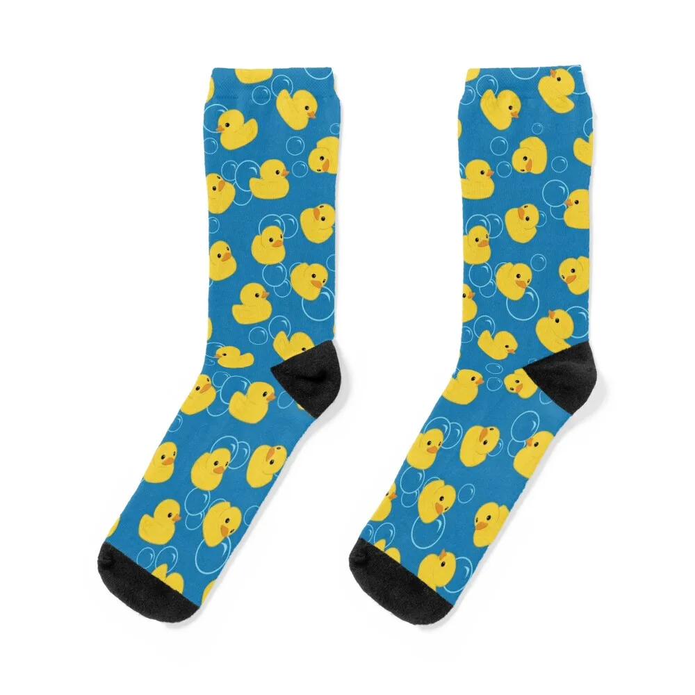 

Cute Yellow Bath Duck Pattern Socks