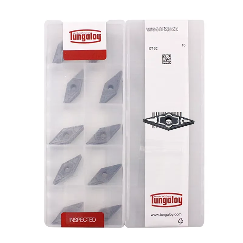 

Tungaloy Original VNMG160404-TS VNMG160408-TS NS530 NS9530 CNC Lathe Cutting Turning Tools Cermet Carbide Insert