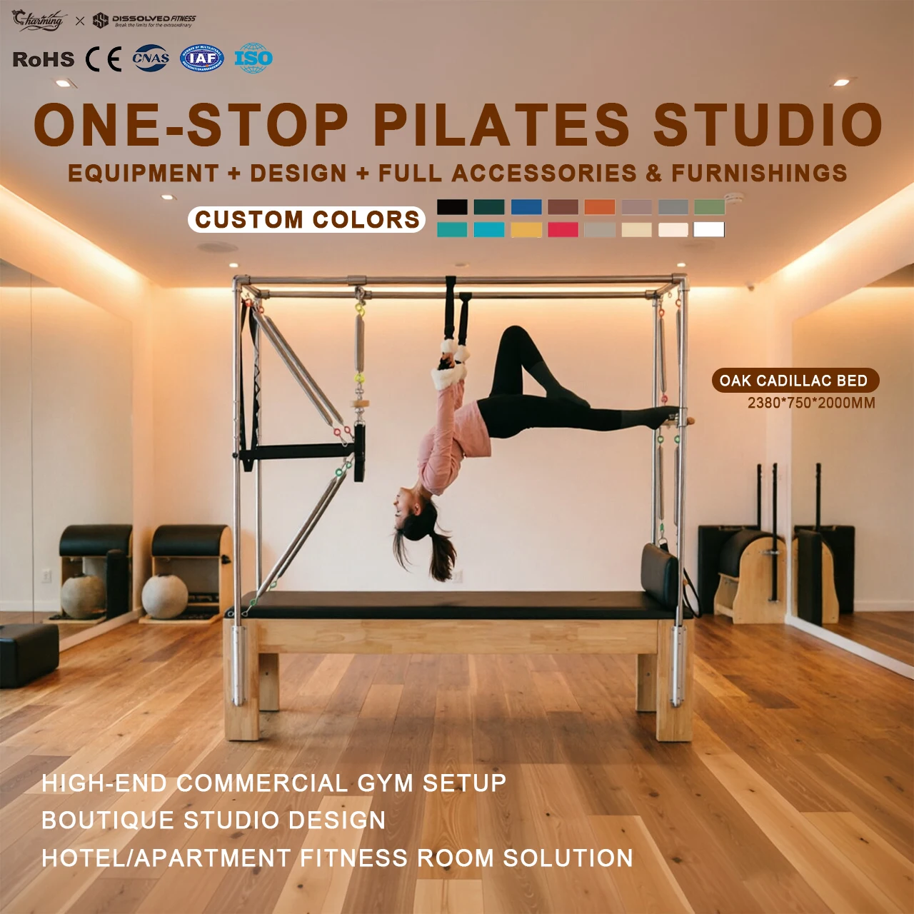 

Wood Pilates Exercise Equipment Commercial Studio Pilates Machine for Gym Timber Reformer Pilates Machine Professional