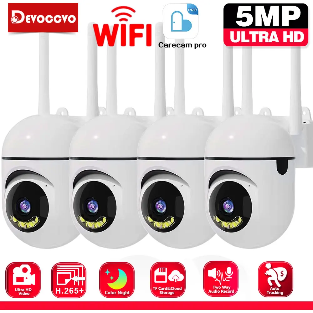 

2K 5MP Беспроводная мини-камера PTZ с Wi-Fi Внутреннее наблюдение Цветное ночное видение Автоматическое отслеживание Домашняя безопасность Радионяня Cam