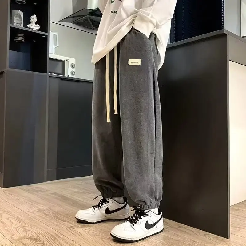Spring Autumn Women's Loose Long Casual Pants High Waist Trousers Sports Fashion Brand Sweatpants Cuffed Pants