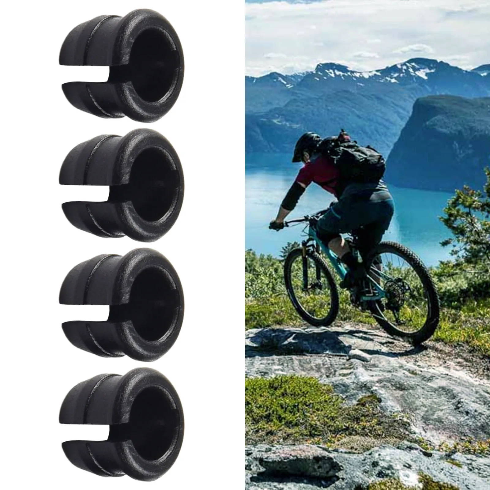 4 Pcs Bicycle Valve Hole Adapter Reducing Sleeve For AV To FV Presta To-Schrader Cycling Inner Tube Adapters Conversion Set Part