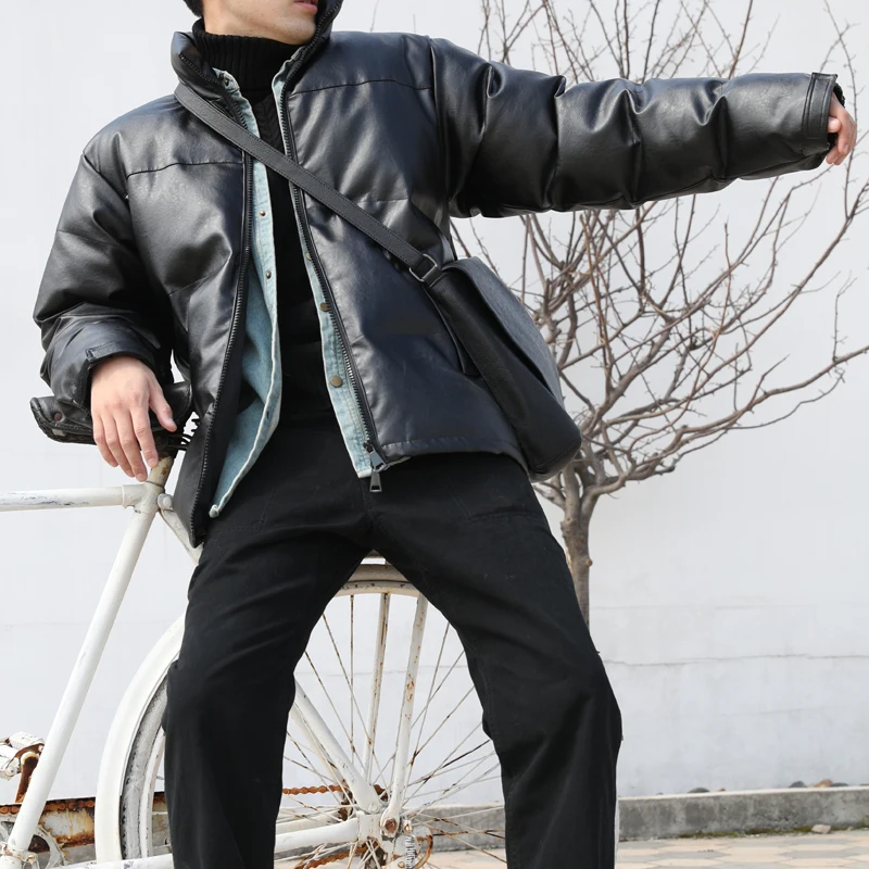 Men 'S Down Cotton-Padded Coat Stand Collar Winter Coat Thickened Short Down Coat Korean Style Trendy Loose