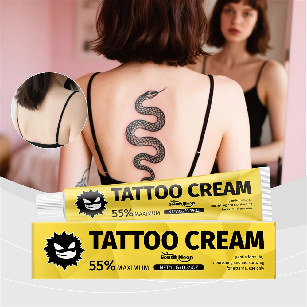 Crema para el Cuidado Posterior del Tatuaje, Ungüento Reparador Hidratante, Crema Calmante para el Cuidado de la Piel con Vitamina E, Crema Hidratante para la Curación del Tatuaje
