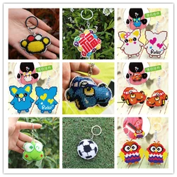 Bead Cross Stitch Kits On Sale Printed Cross Stitch Stich Key Chain Phone Mobile Phone Ornaments Cartoon Pendant Craft Bead-work