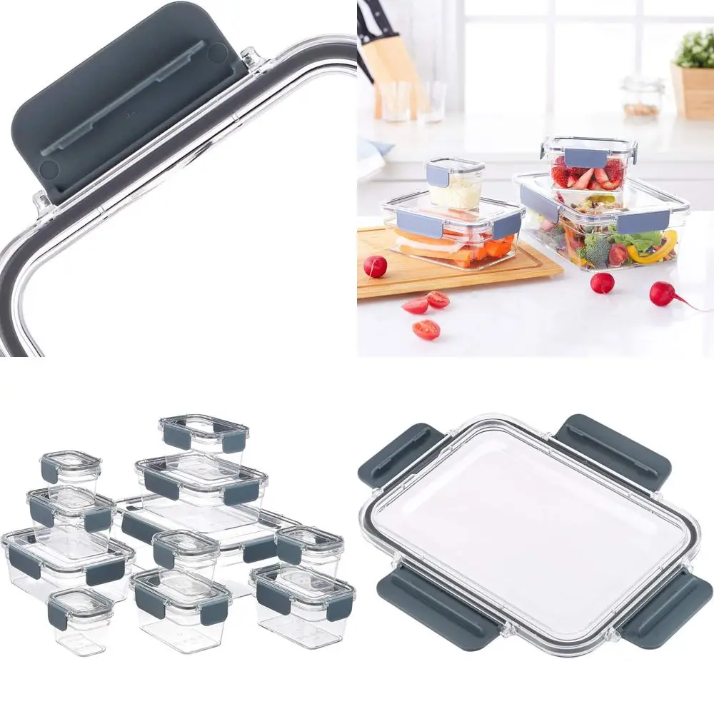 

Clear Tritan Plastic Food Storage Set - 11 Airtight Containers with Lids, 22 Pieces