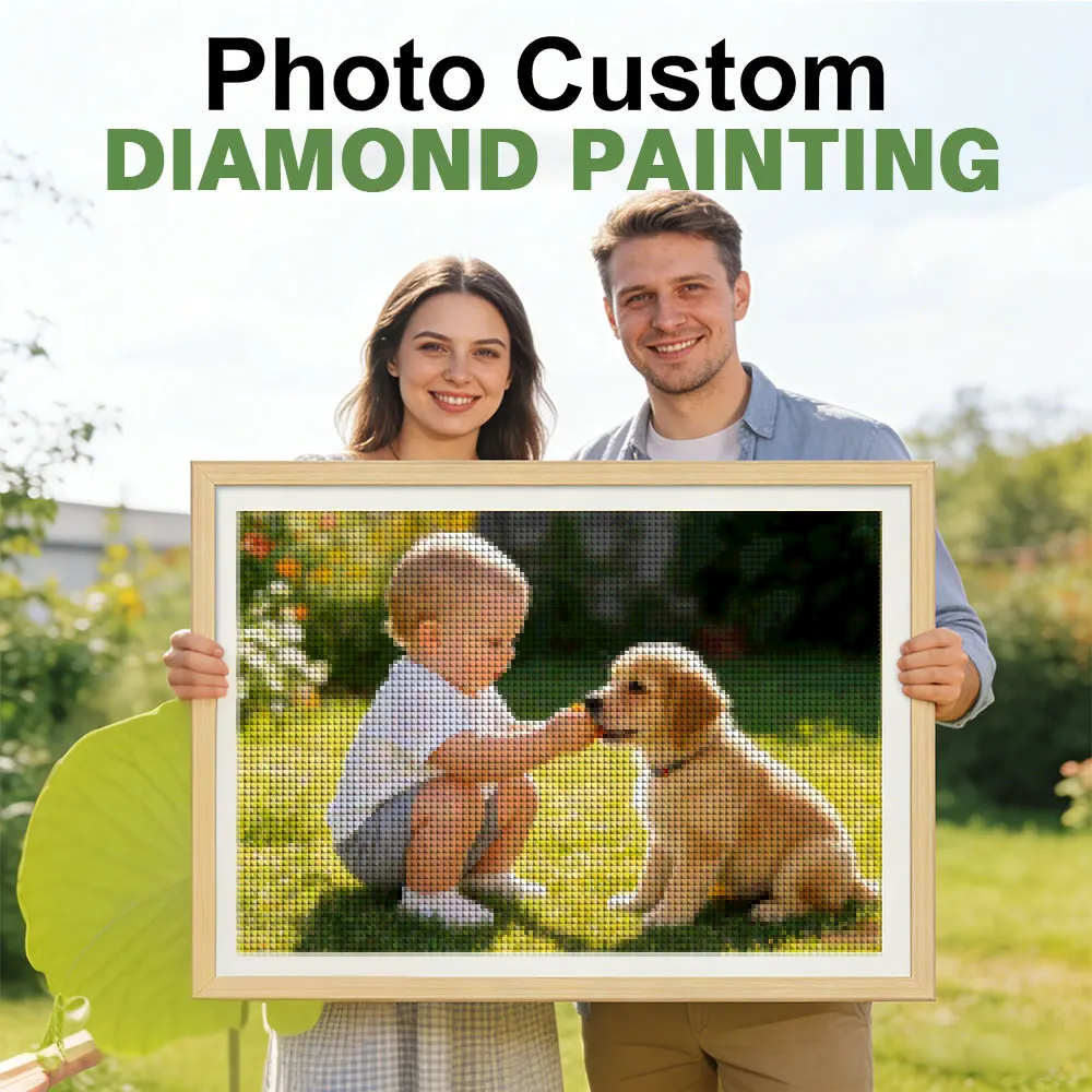 HUACAN Full Kits Diamond Mosaic 5d Customized Diamond Painting Art Personal Private Photo Custom Square Round Drill