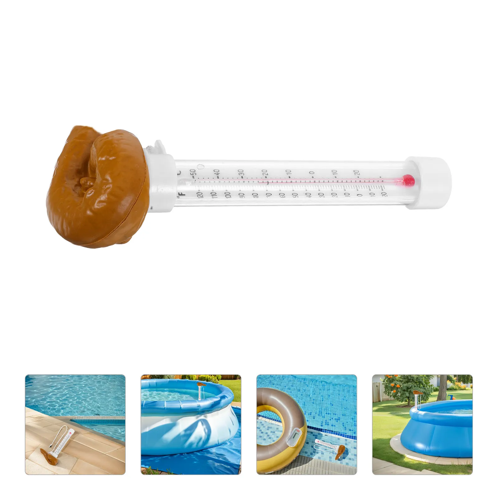 

Забавный плавающий термометр для бассейна в форме какашки: легко контролируйте температуру воды, прочный пластик, для бассейнов, спа, гидромассажных ванн, прудов