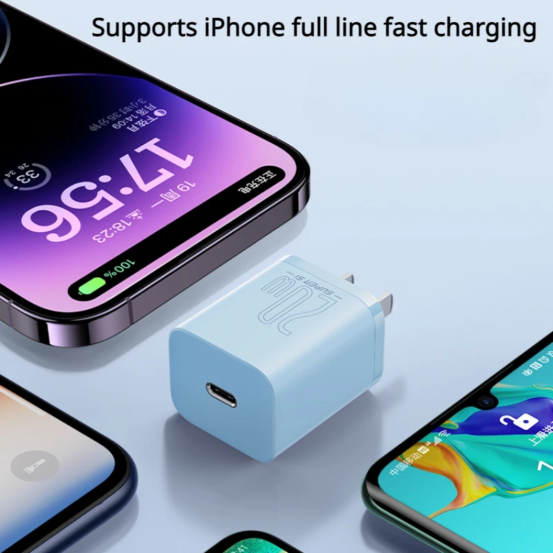 Baseus Super Si Super Silicon Fast Charging Charger PD20W Data Cable and Chargers Package Typec Plug for iPhone14Promax iPad