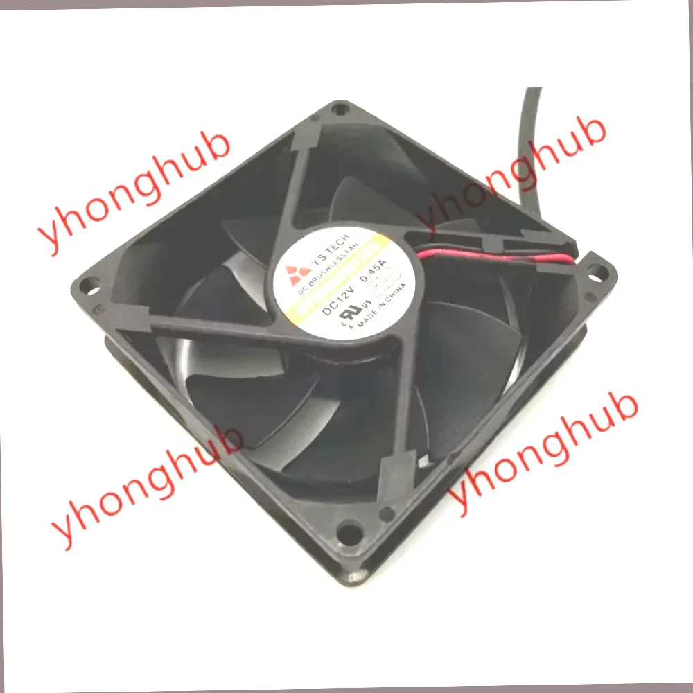 Y.S TECH NYW08025012BS DC 12V 0.45A 80x80x25mm 2-Wire Server Cooling FanIndustrial Equipment Ventilation